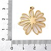 316 Stainless Steel Rhinestone Pendants STAS-K258-39A-G-3