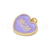 Brass Enamel Pendants KK-M322-05G-3
