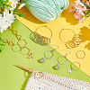 Brass with Alloy Bee & Hexagon Pendant Locking Stitch Markers HJEW-AB00058-5