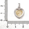 925 Sterling Silver Pave Yellow Cubic Zirconia Pendants STER-F063-01B-02-3