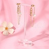 Brass Chains Tassel Earrings EJEW-TA00271-3