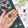 CHGCRAFT 30Pcs 3 Colors Alloy Rhinestone Pendants FIND-CA0007-53-3