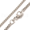 1.8mm Rack Plating Brass Box Chain Necklaces for Women Men MAK-L044-60P-2