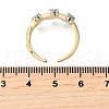 Brass Micro Pave Cubic Zirconia Open Cuff Rings RJEW-D313-03PG-5