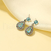 Cubic Zirconia Teardrop Dangle Stud Earrings DH6731-5-3