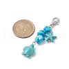 5Pcs Glass Pendant Decorations HJEW-JM01714-01-3
