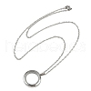 304 Stainless Steel Visible Flat Round Locket Pendant Pet Urn Ashes Necklaces NJEW-S455-08P-4