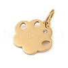 304 Stainless Steel Rhinestone Pendants STAS-M063-01G-2