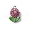 Glass Seed Beads Pendants PALLOY-MZ00592-05-1
