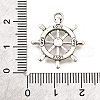 Tibetan Style Alloy Pendant Rhinestone Settings TIBE-L008-37AS-3