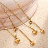 304 Stainless Steel Double Heart Pendant Necklaces for Women NJEW-U045-01G-1