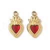 304 Stainless Steel Enamel Charms STAS-V015-18A-G-1