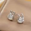 Mini Rabbit Brass Stud Earrings ZL6900-5