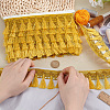   14 Yards Polyester Tassel Lace Ribbons OCOR-PH0004-32-3