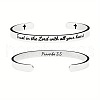 304 Stainless Steel Cuff Bangles for Women Men WGBB048-02-2