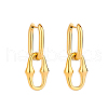 Elegant and Fashionable Golden Plated 304 Stainless Steel Hoop Earrings for Women XK6117-2-1