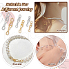 AHADERMAKER 12Pcs 6 Styles 8 Shaped Brass Hooks for Necklace FIND-GA0004-27-6