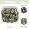 SUNNYCLUE 30pcs Round with Camouflage Pattern Silicone Focal Beads SIL-SC0002-03A-2