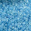 Electroplate Transparent Glass Seed Beads SEED-S042-16A-02-3