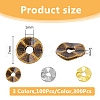 DICOSMETIC 300Pcs 3 Colors Tibetan Style Alloy Wavy Spacer Beads TIBEB-DC0001-07-2