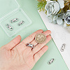 GOMAKERER 6Pcs 3 Styles 304 Stainless Steel Fold Over Clasps STAS-GO0001-24-3