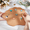 Shell Shape Wall Mounted Brooch Jewelry Display Cork Tray AJEW-WH0433-01B-3