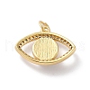 Rack Plating Brass Micro Pave Cubic Zirconia Pendants KK-E281-20G-2