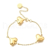 304 Stainless Steel Link Bracelets for Women BJEW-P354-01A-G-4