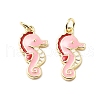 Brass Enamel Pendants KK-L237-027G-01-1