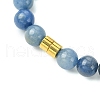 Natural Blue Aventurine Beads Stretch Bracelets for Women Men BJEW-JB11350-3