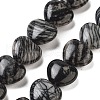 Natural Black Netstone Beads Strands G-B022-27C-2