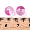 Frosted Baking Painted Glass Beads DGLA-N005-8mm-04-4