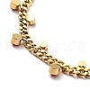 Rhinestone Charms Necklace with Curb Chains NJEW-P229-19G-04-3