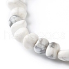 Natural Howlite Chip Beads Bracelet for Girl Women BJEW-JB06748-06-5