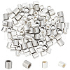 GOMAKERER 100Pcs 2 Styles 925 Sterling Silver Tube Beads FIND-GO0001-46-1
