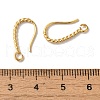 Long-Lasting Plated Brass Ear Wire KK-K381-07G-01-3