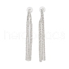 Brass Micro Pave Cubic Zirconia Stud Earrings EJEW-B046-15P-1
