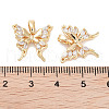 Brass Micro Pave Cubic Zirconia Pendants KK-C051-44G-3