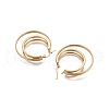 304 Stainless Steel Triple Hoop Earrings STAS-D171-30G-2