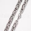 201 Stainless Steel Byzantine Chain Necklaces NJEW-K062-01P-6mm-2