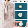  24Pcs 4 Styles 1-Hole Alloy Rhinestone Shank Buttons BUTT-NB0001-73-5