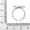 Non-Tarnish 304 Stainless Steel Cuff Ring Settings STAS-E202-02F-P-3