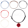 100Pcs 5 Colors Waxed Polyester Cord Bracelets Making BJEW-DR00002-1