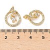 Brass Micro Pave Cubic Zirconia Pendants KK-Q068-28G-3