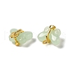 Imitation Jade Glass Pendants GLAA-K065-01G-2