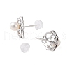 Mother's Day Jewellery 925 Sterling Silver Studs Earring EJEW-H002-19P-2