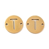 PVD Vacuum Plating 201 Stainless Steel Hollow Flat Round Links FIND-R149-03T-G-1