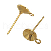 Brass Stud Earring Findings X-KK-E017-G-2