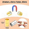 8Pcs 2 Colors Brass Magnetic Clasps FIND-YW0007-40-3