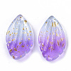Two Tone Transparent Spray Painted Glass Pendants GLAA-T017-03A-B02-2